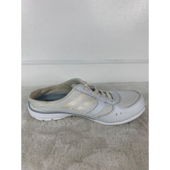 Skechers Womens Slip-On Relaxed Fit Memory Foam White Mule Sneakers Size 6 - Picture 5 of 9